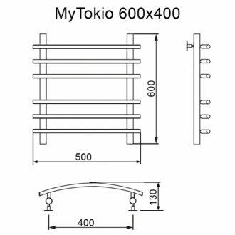 Полотенцесушитель водяной MyFrea My Tokio 400x600