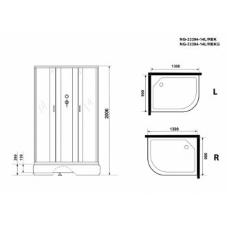 Душевая кабина Niagara Classic NG-33394-14BK