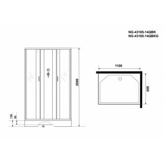 Душевая кабина Niagara Classic NG-43185-14QBK