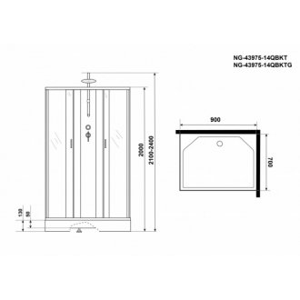 Душевая кабина Niagara Classic NG-43975-14QBKTG