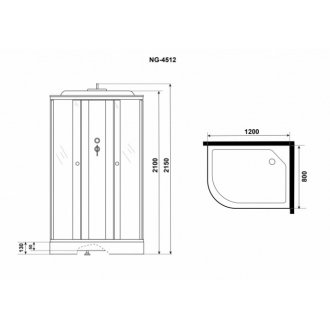 Душевая кабина Niagara Eco NG-4512-14R