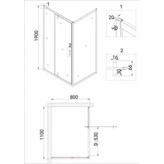 Душевой уголок Niagara Nova NG-43-11AG-A80G