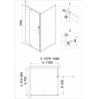 Душевой уголок Niagara Nova NG-43-9AG-A110G