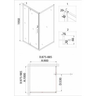 Душевой уголок Niagara Nova NG-63-10A-A90