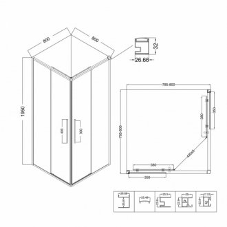 Душевой уголок Niagara Nova NG-2822-34 Black