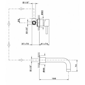 Смеситель для раковины Nicolazzi Olympus 3778EXTCR