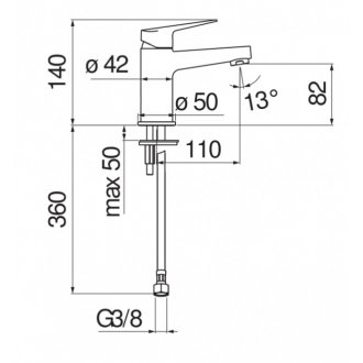 Смеситель для раковины Nobili Blues BS101118/3CR