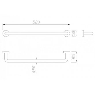 Держатель для полотенца Nofer Brass 16351.B