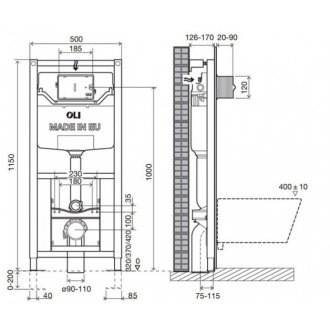 Инсталляция для унитаза Oli 120 Plus Sanitarblock механическая