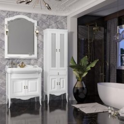 Мебель для ванной Опадирис Лоренцо 80 белая матова...