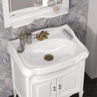 Мебель для ванной Опадирис Лоренцо 80 белая матовая