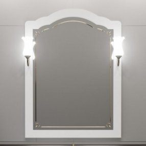 Зеркало Опадирис Лоренцо 80 белый матовый без полочки