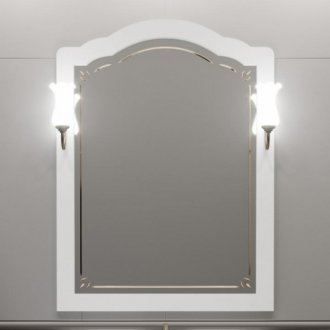 Зеркало Опадирис Лоренцо 80 белый матовый без полочки