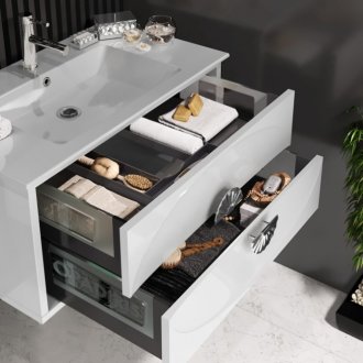 Мебель для ванной Опадирис Ибица подвесная 90 белый/хром