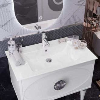 Мебель для ванной Опадирис напольная Ибица 90 белый/хром