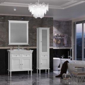 Мебель для ванной Опадирис Кантара 85 белый матовый