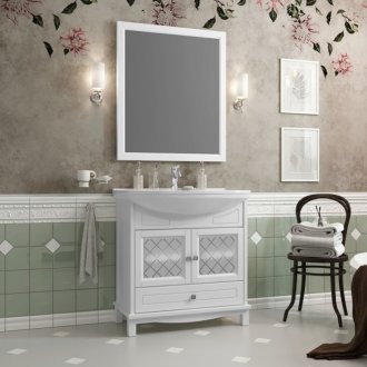 Мебель для ванной Опадирис Омега 75 белая матовай