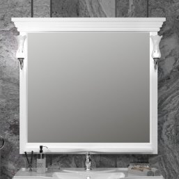Зеркало Опадирис Риспекто 105 белое матовое со све...