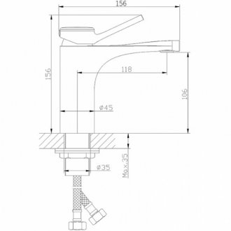 Смеситель для раковины Orange Organic M27-021cr