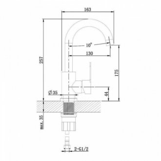 Смеситель для раковины Orange Steel M99-011ni