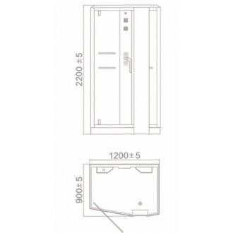 Душевая кабина Orans Diamond OLS-SR89105RS White Long