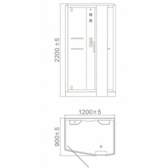 Душевая кабина Orans Diamond OLS-SR89105LS Black Long