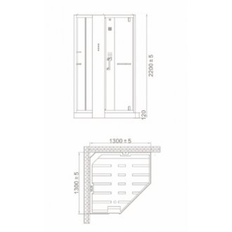 Душевая кабина Orans Diamond OLS-SR89106S Black Long