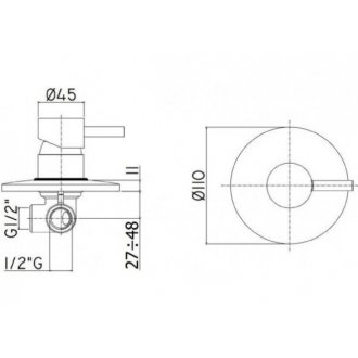 Смеситель для душа Paffoni Light LIG011ST