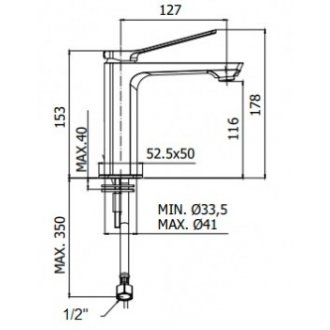 Смеситель для раковины Paffoni Tilt TI071BO