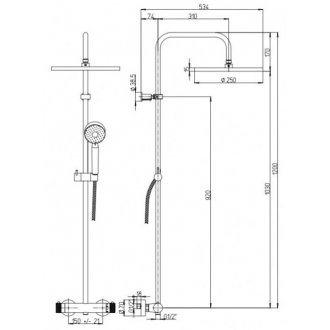 Душевая стойка Paini Cox 78CR689THAE28P1