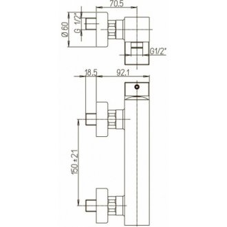 Смеситель для душа Paini Dax 84CR511R