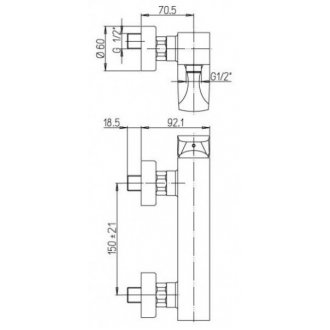 Смеситель для душа Paini F1 F1CR5112SKM