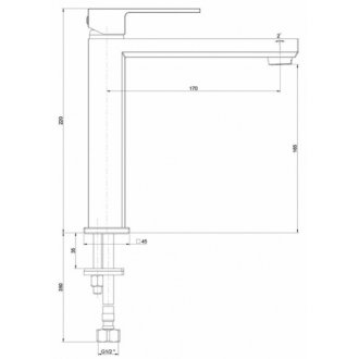 Смеситель для раковины Paini Grazia 21CR205M