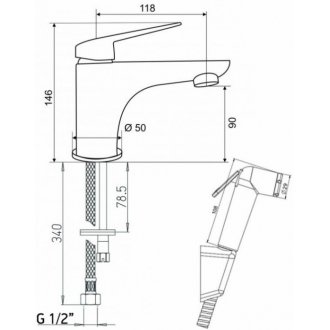 Смеситель для раковины Paini Laguna LACR205/574