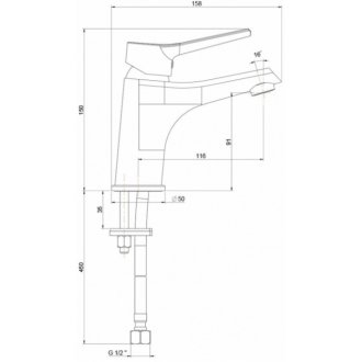 Смеситель для раковины Paini Messina MECR205N35