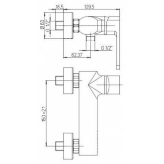 Смеситель для душа Paini Ovo 86CR5112SKM