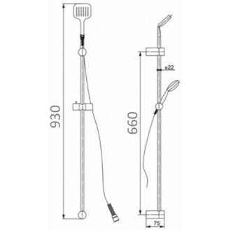 Душевой гарнитур Paini Pescara PSCR121