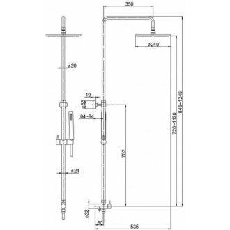 Душевая стойка Paini RS 50CR191ART9P3