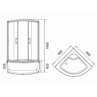 Душевой уголок Parly Z900
