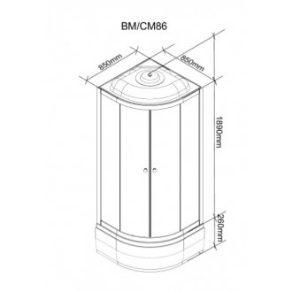 Душевая кабина Parly Bianco BM86