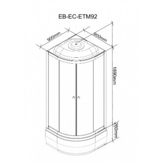 Душевая кабина Parly Bianco Эконом EBM921