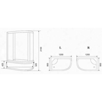 Душевая кабина Parly Classic Эконом EC1221L