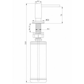 Дозатор для моющего средства Paulmark Decus D004-401