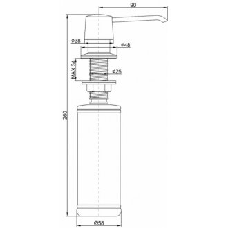 Дозатор для моющего средства Paulmark Sauber D001-BR