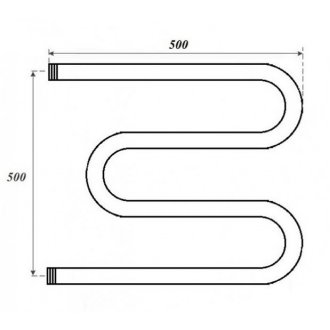 Полотенцесушитель водяной Point М-образный 500x500