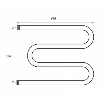 Полотенцесушитель водяной Point М-образный 500x600