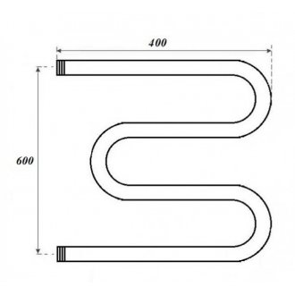 Полотенцесушитель водяной Point М-образный 600x400
