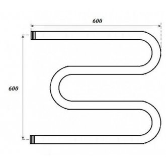 Полотенцесушитель водяной Point М-образный 600x600
