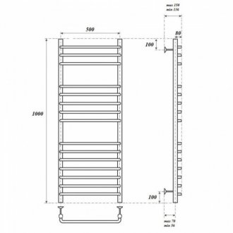 Полотенцесушитель электрический Point Нептун П15 500x1000