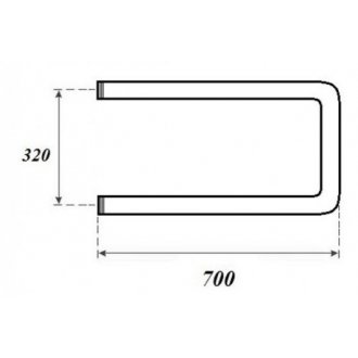 Полотенцесушитель водяной Point П-образный 320x700